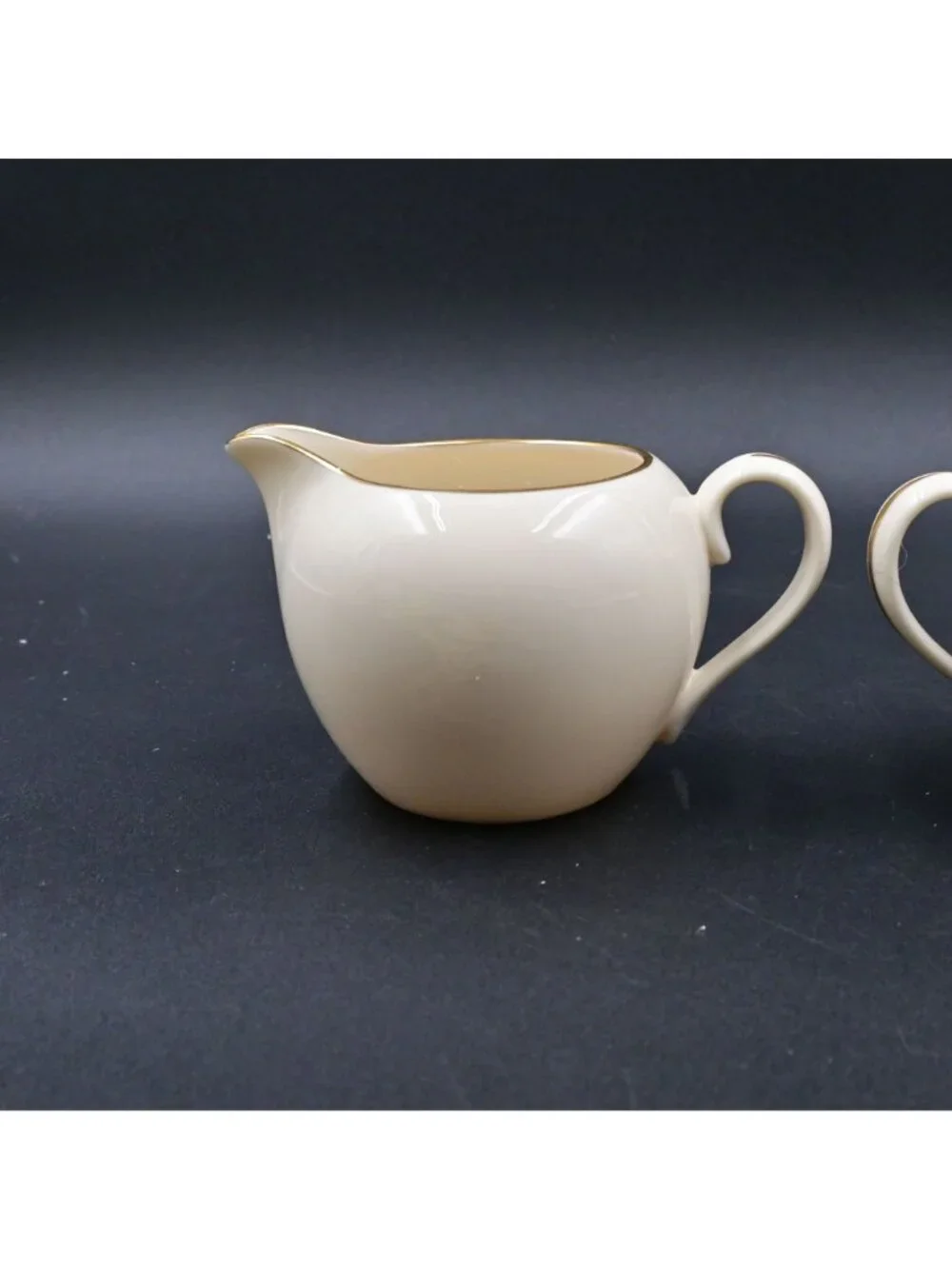 Lenox Olympia Cream and Sugar Gold Trim Vintage Set Of 2 - Picture 4 of 8